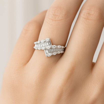 Cushion Cut Lab Grown Diamond Ring Solitaire Hidden Halo Engagement Ring Pave Cathedral Setting Anniversary Ring for