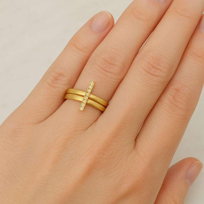 Lab Grown Diamond Ring Two Stone Ring You and Me Ring Dainty Promise Ring Small Diamond Engagement Ring Rose Cut Diamond Ring Everyday Wear
