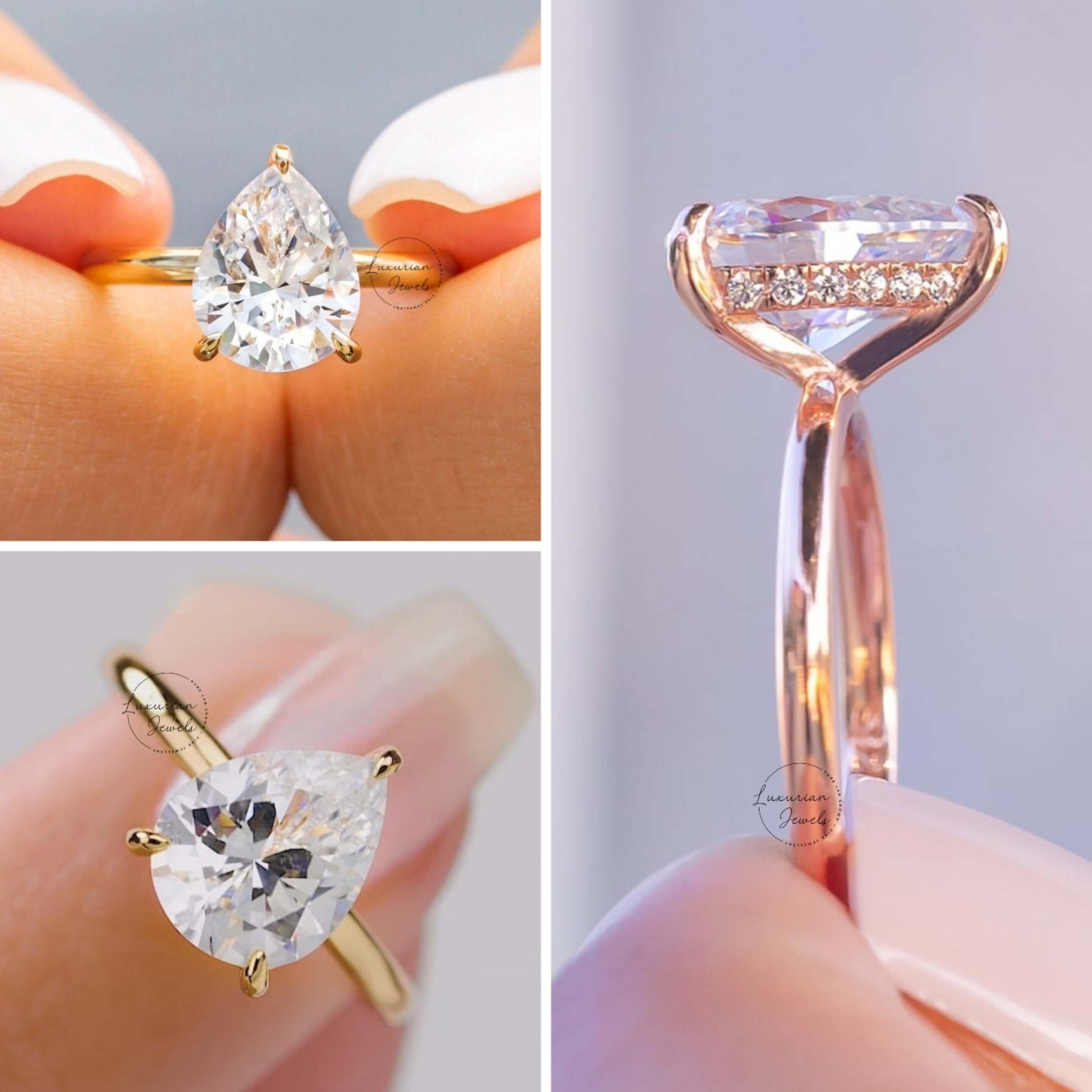 Lab Grown Diamond Solitaire Engagement Ring For Girl