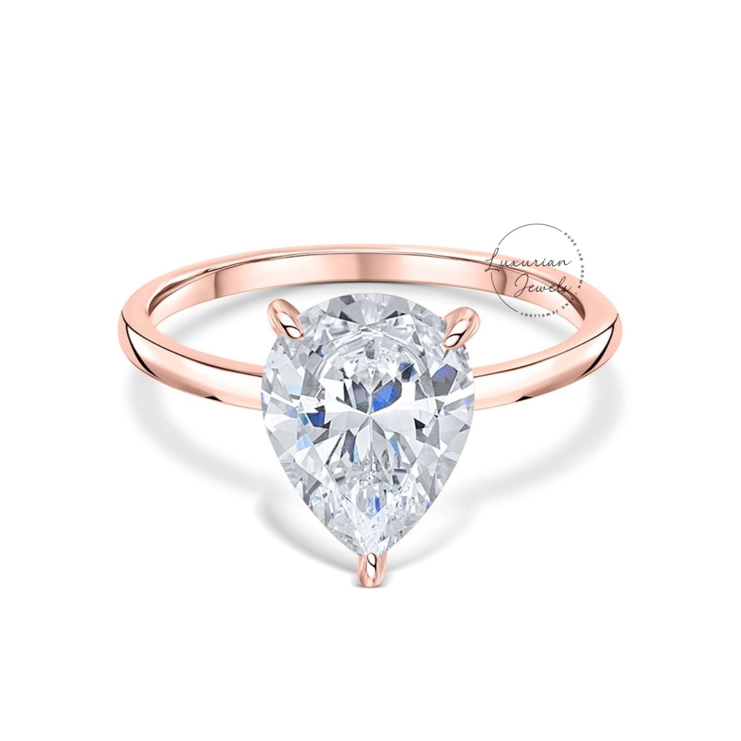 Lab Grown Diamond Solitaire Engagement Ring For Her