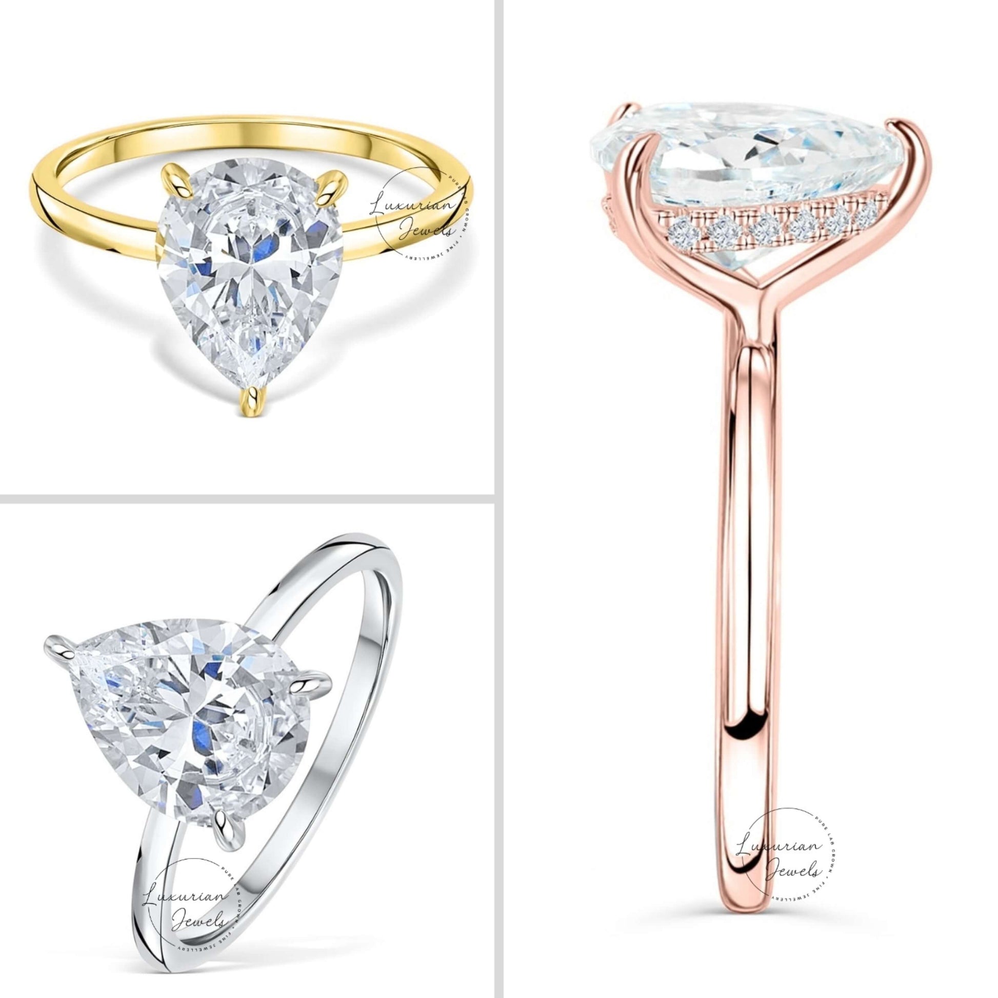 Lab Grown Diamond Solitaire Engagement Ring For Mom