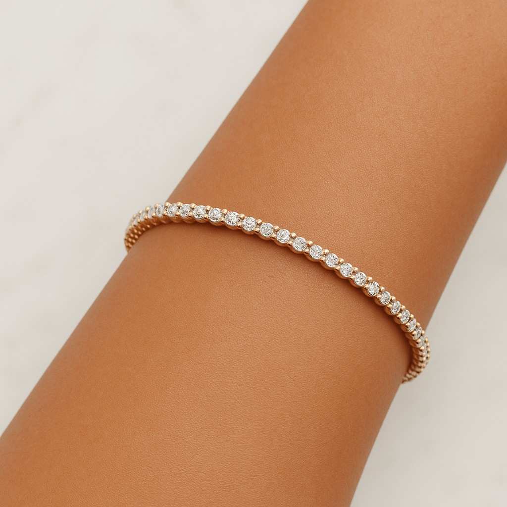 Lab Grown Diamond Tennis Bracelet Round Cut Lab Grown Diamond Tennis Bracelet