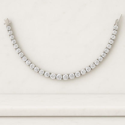 Lab Grown Diamond Tennis Necklace Round Diamond Necklace 14k Gold Lab Grown Diamond Necklace