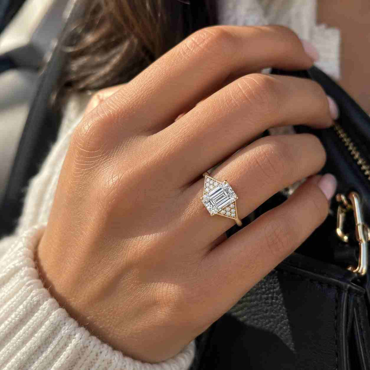 Lab Grown Diamond Three Stone Ring