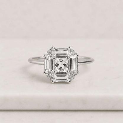 Lab Grown Diamond Three Stone Ring, 14K gold