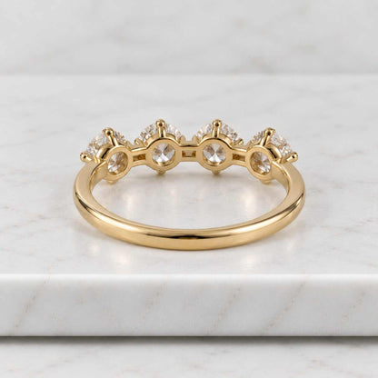 Lab Grown Diamond Wedding Band | 4.50MM Round Brilliant Cut Lab Grown Diamond Band | Eternity Ring | Certified Diamond Ring | Gift for Her
