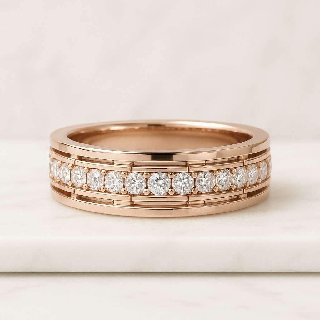 Lab Grown Diamond Wedding Band Anniversary Ring for Wife 