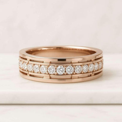 Lab Grown Diamond Wedding Band Anniversary Ring for Wife 