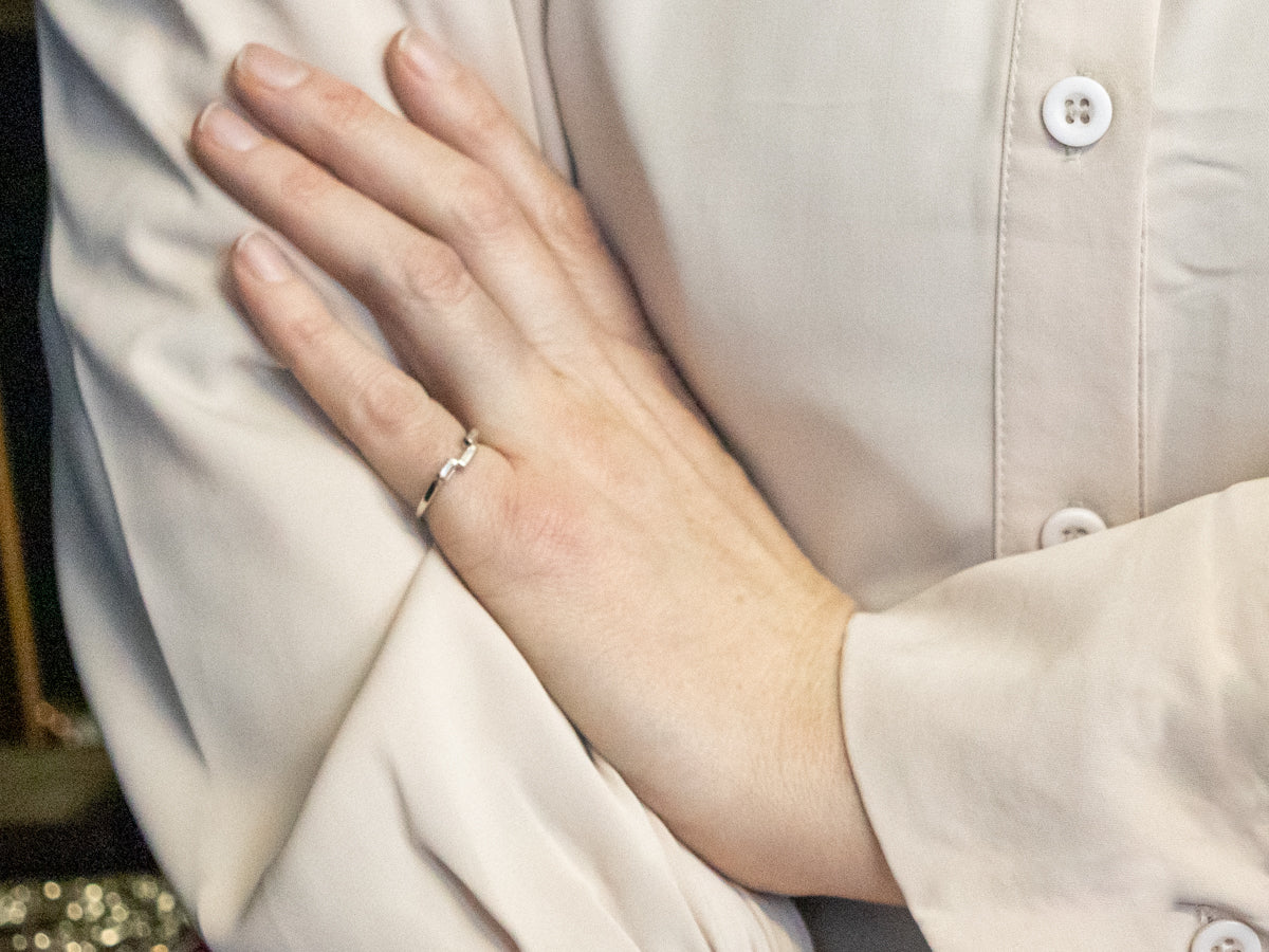 Lab Grown Diamond Wedding Band Round Diamond Stacking Ring