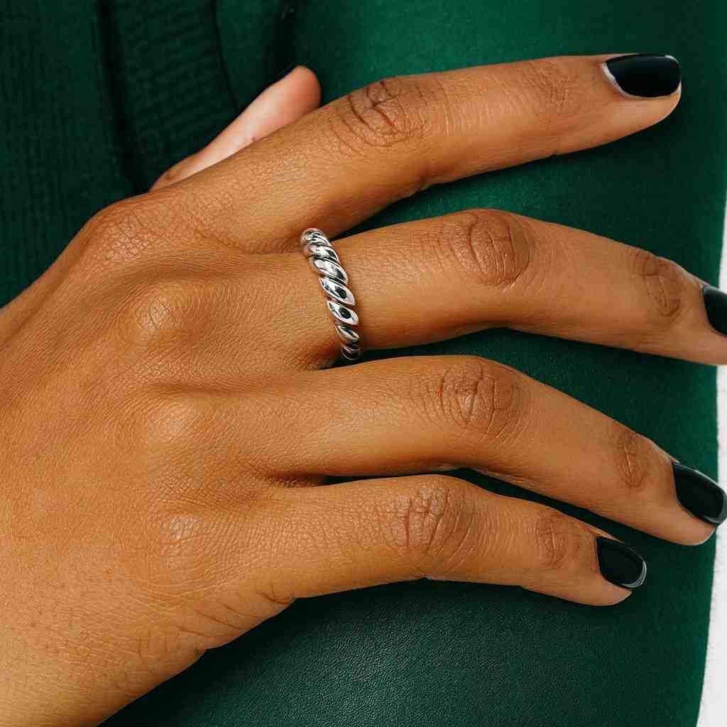 Lab Grown Diamond Wedding Band: White Gold Half Eternity Stackable Ring
