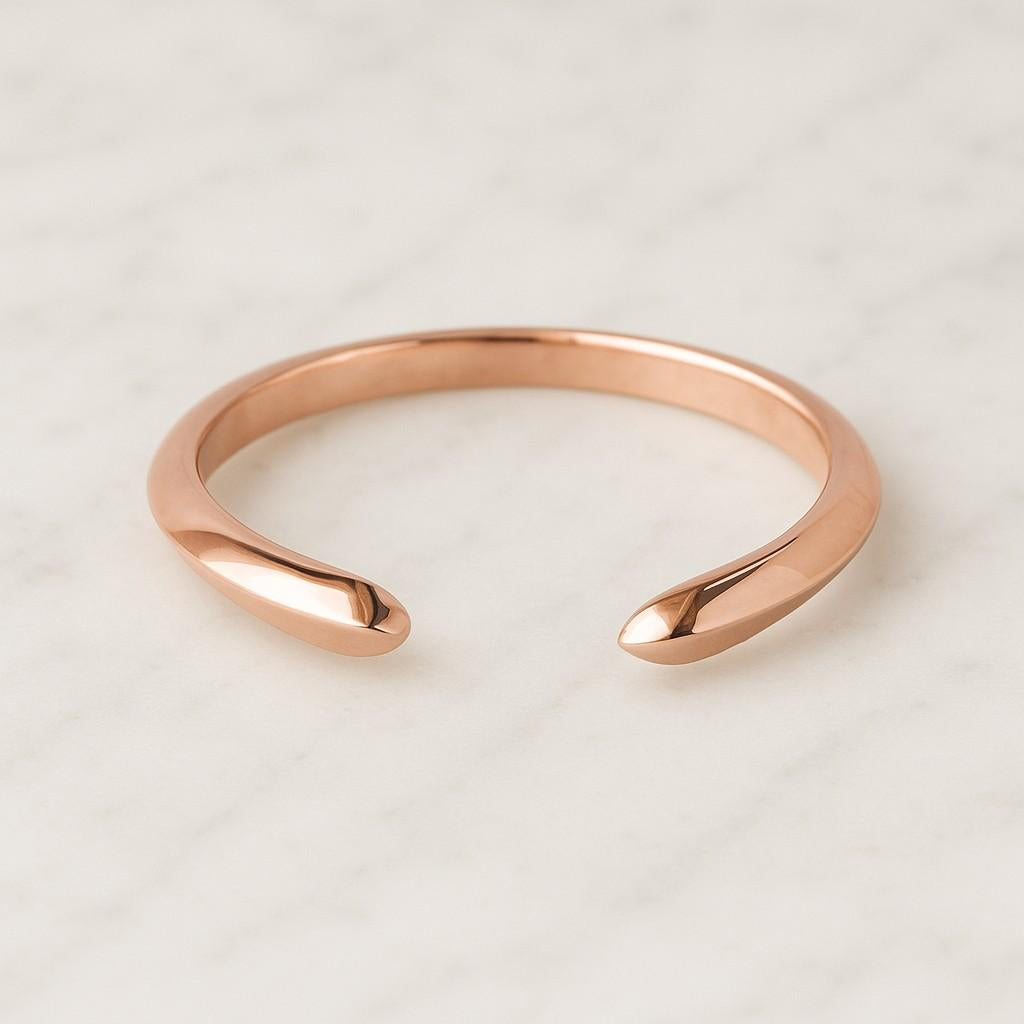 Lab Grown Diamonds Stackable Yellow White Rose Gold Band