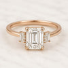 Emerald Cut Three Stone Engagement Ring