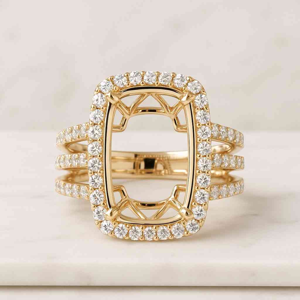 lab grown loose diamond elongated cushion diamond for wedding ring