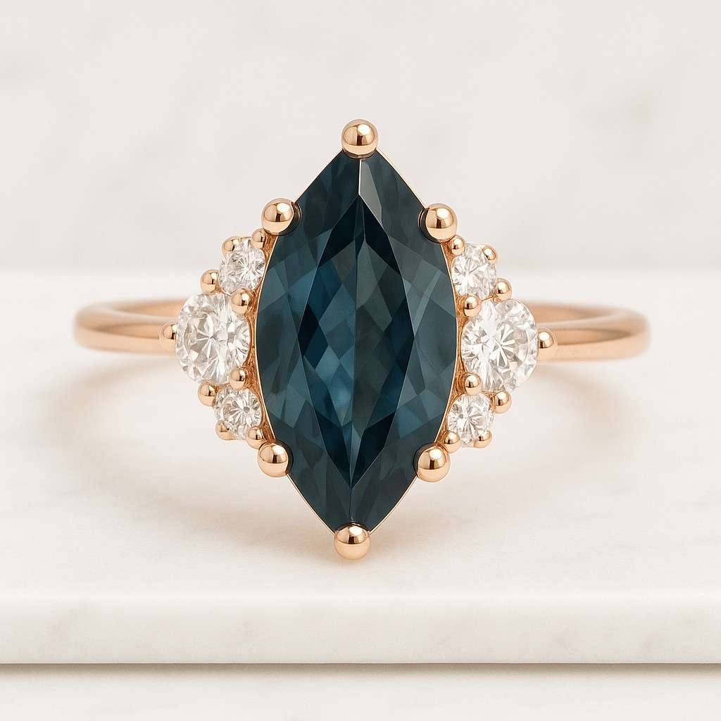 Lab Grown Marquise cut Diamond, Green Lab Diamond Fancy color Marquise cut Lab Grown Diamond For Engagement Ring