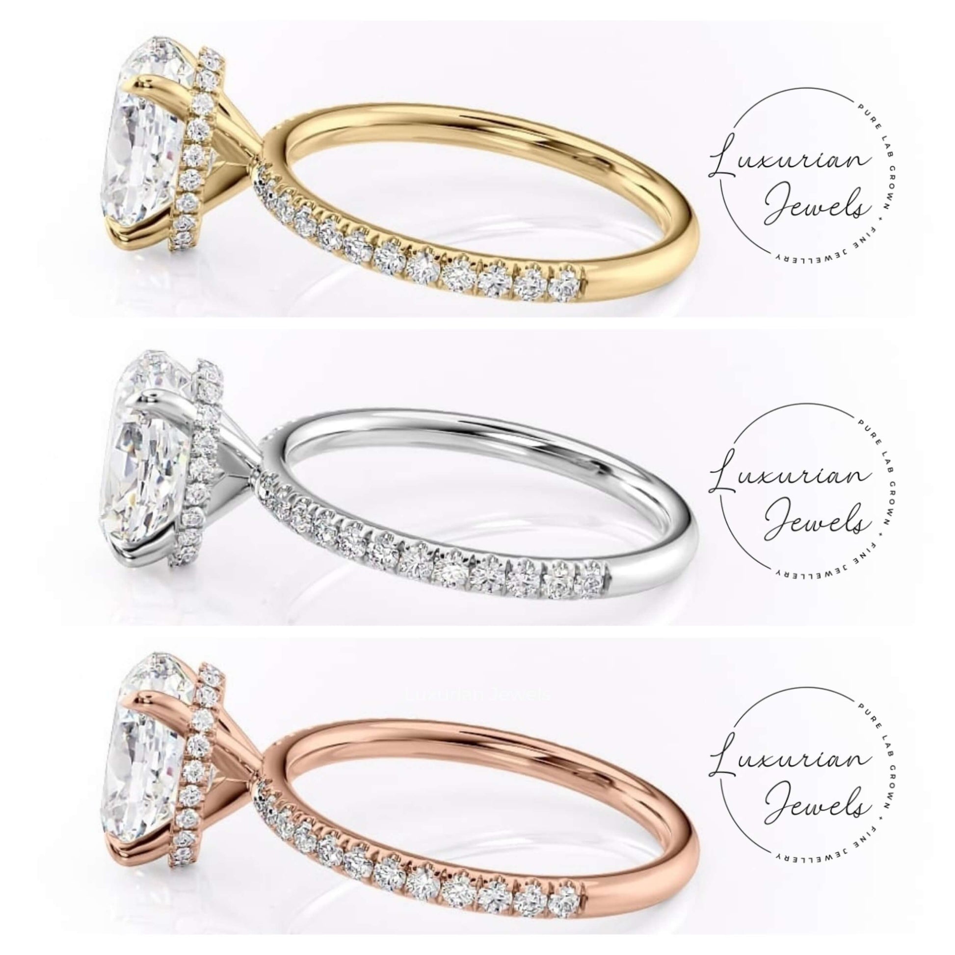 Lab Grown Pave Set Wedding Ring