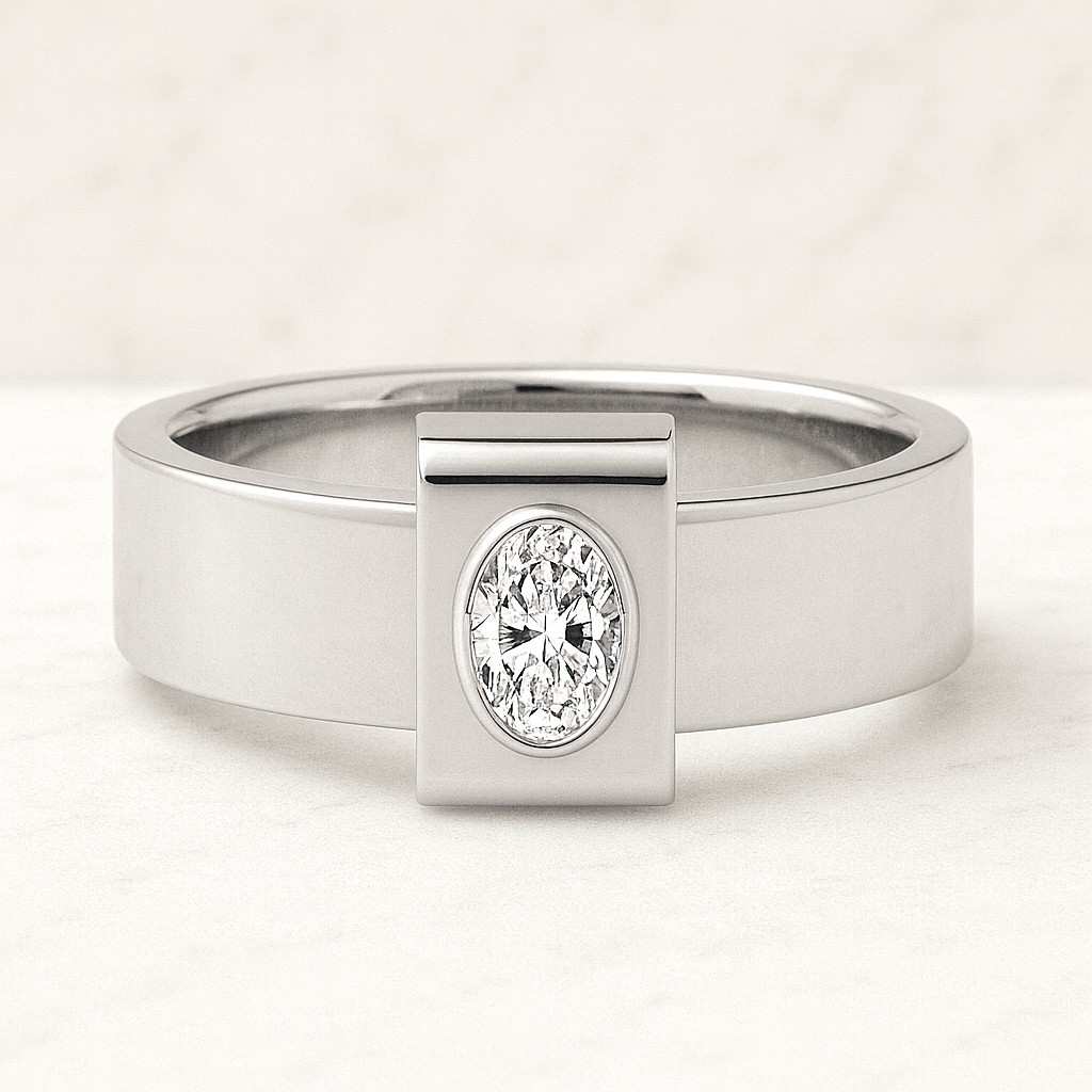 Large 4 Carat Oval Cut Moissanite Engagement Ring With Hidden Halo