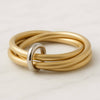 18k Yellow Gold Link Connected Ring For Her