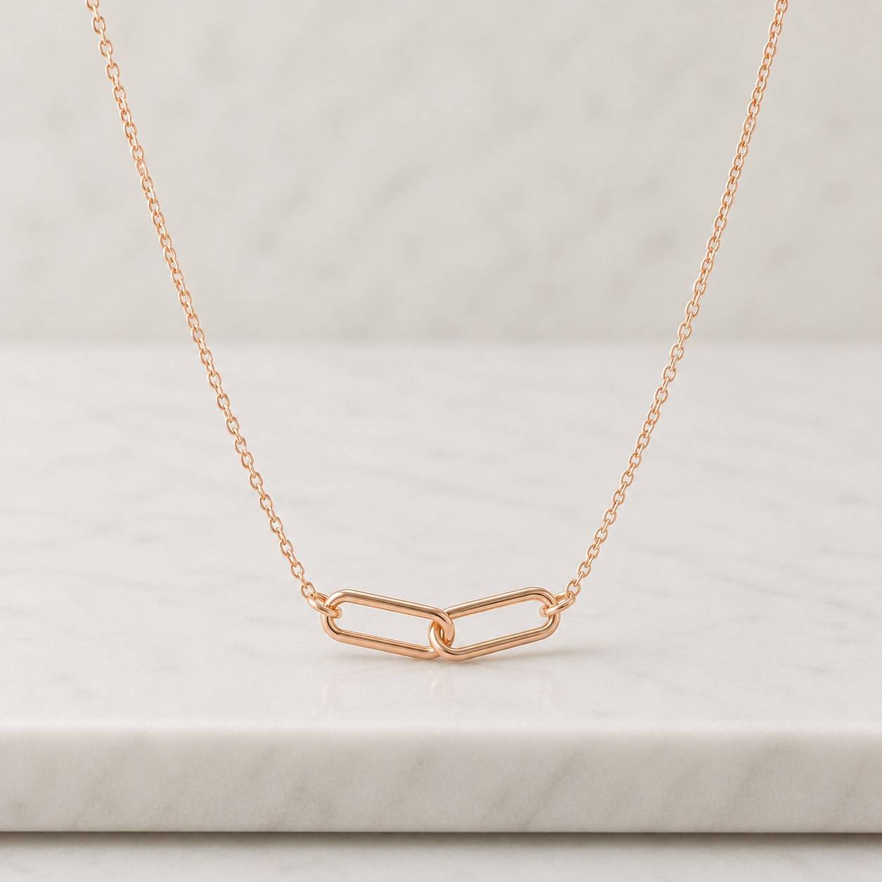Linked Necklace, Interlocking Pendant Necklace, Minimalist Connection Necklace,