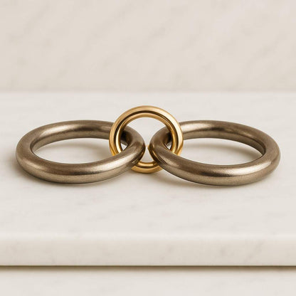 Linked Rings Modern Statement Ring Gift for Her Multi Link Ring Set Chunky Interlocking Statement Ring