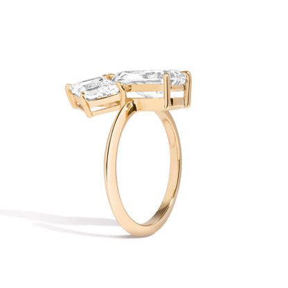 Lozenge_And_Pear_Cut_Moissanite_Diamond_Ring