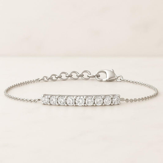 Luxury Moissanite Bangle Bracelet  925 Sterling Silver Gold Silver 