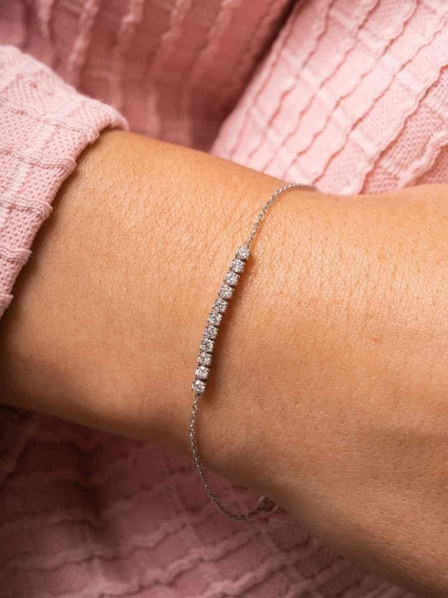 Luxury Moissanite Bangle Bracelet 925 Sterling Silver Gold or Silver Plated