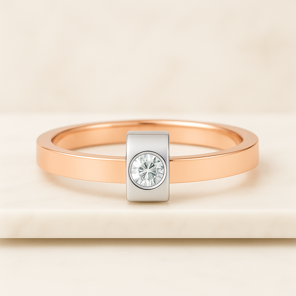 Luxury Wedding Band for Bride Three Side Diamond Matching Band