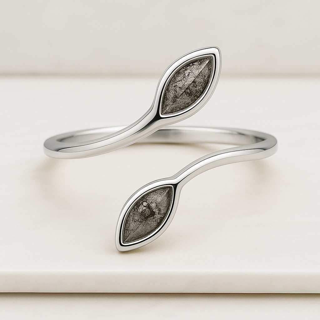 Marquise Salt Pepper Diamond Engagement Ring Art Deco Moissanite Wedding Band Open Diamond Wrap Ring Dainty Wedding Ring