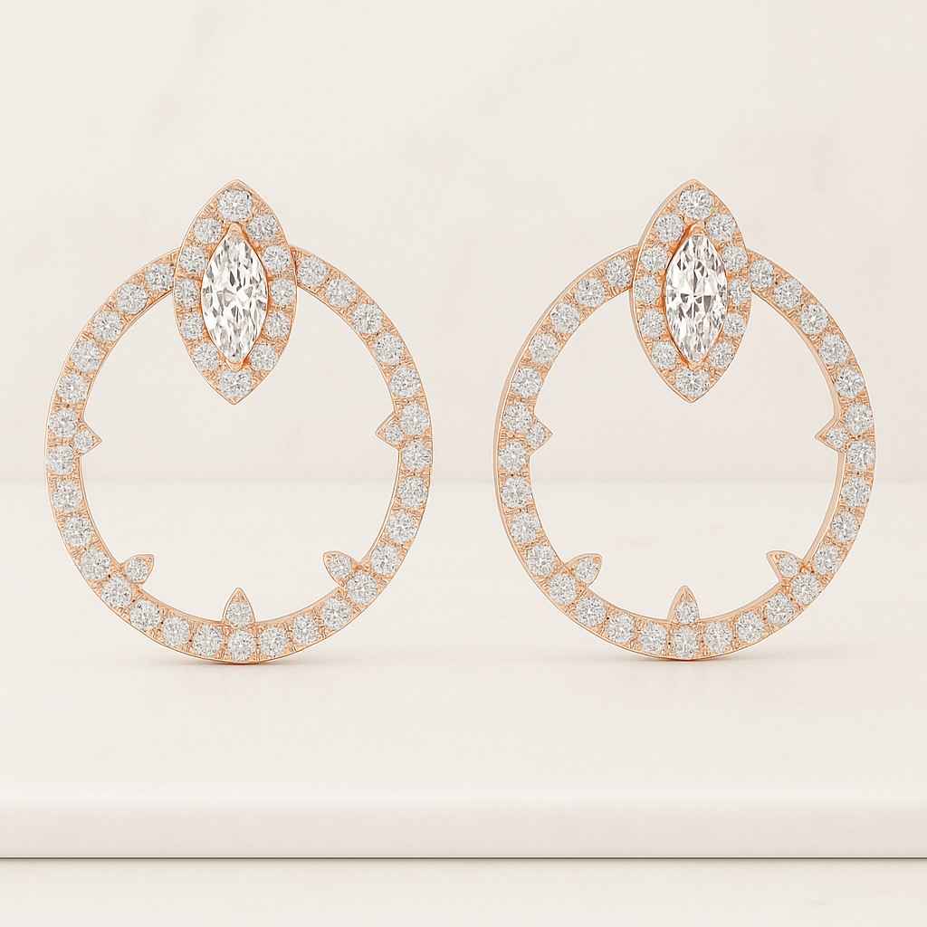 Marquise Diamond Drop Earrings by Caitlyn Minimalist • Dainty Dangle Earrings • Elegant Wedding Jewelry • Perfect Birthday Gift • ER343