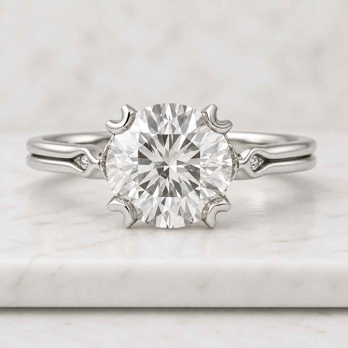 marquise asscher diamond ring, open spiral ring, igi certified diamond ring