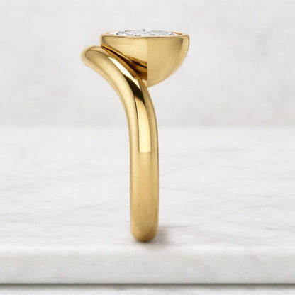 Marquise Cut Lab Created Diamond Engagement Ring IGI Certified Diamond, Unique design, Wedding Anniversary Gift For Her.
