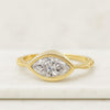 14K Bezel Set Marquise Cut Moissanite Solitaire Engagement Ring