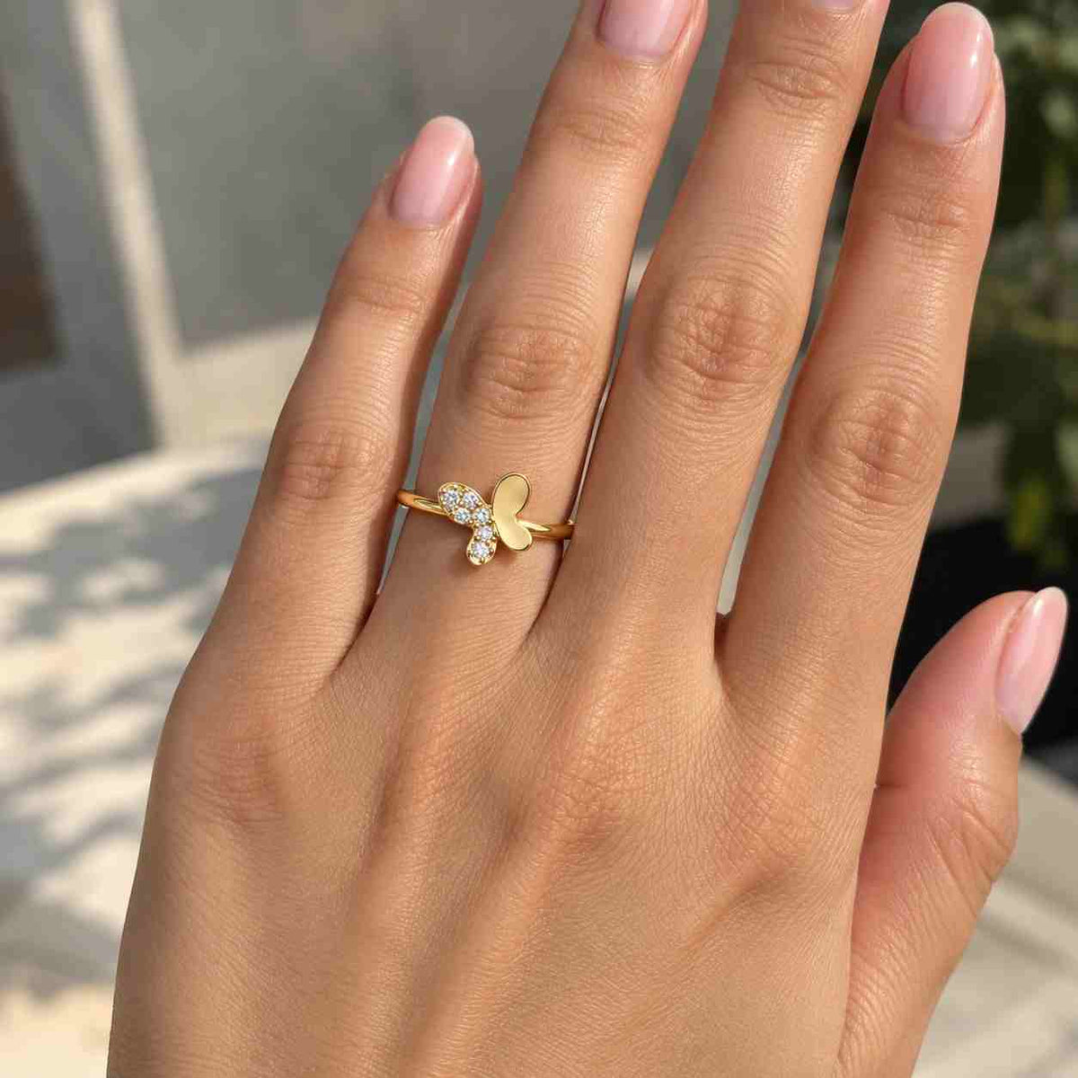 marquise cut lab grown diamond butterfly ring