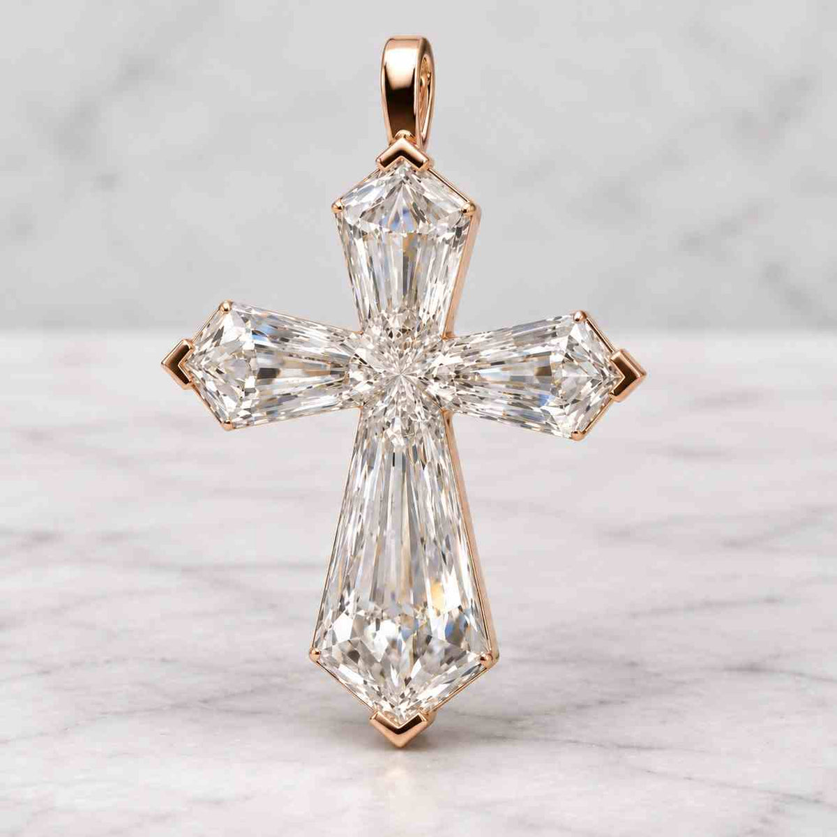 marquise cut lab grown diamond pendant, cross diamond pendant, traditional sweden cross pendant, wedding anniversary gift, pendant for women
