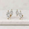 Double Marquise Cut Lab Grown Diamond Stud Earrings