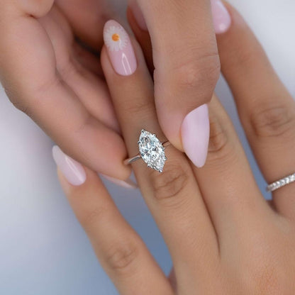 Marquise Cut Prong Setting Diamond Ring