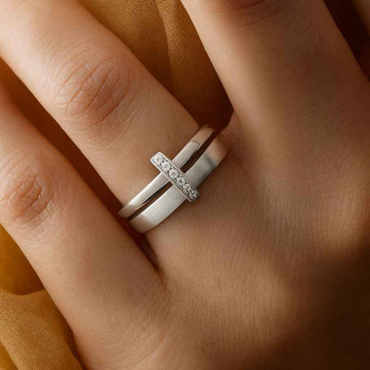 Lab Grown Diamond Seven Stone Ring, Round Cut Natural Diamond Half Eternity Ring For Women, U Prong Setting Moissanite Wedding Ring For Gift