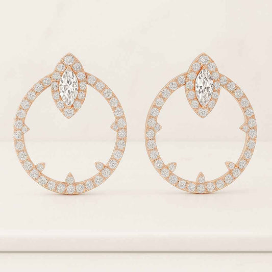Marquise Diamond Drop Earrings by Caitlyn Minimalist   Dainty Dangle Earrings  Elegant Wedding Jewelry   Perfect Birthday Gift  