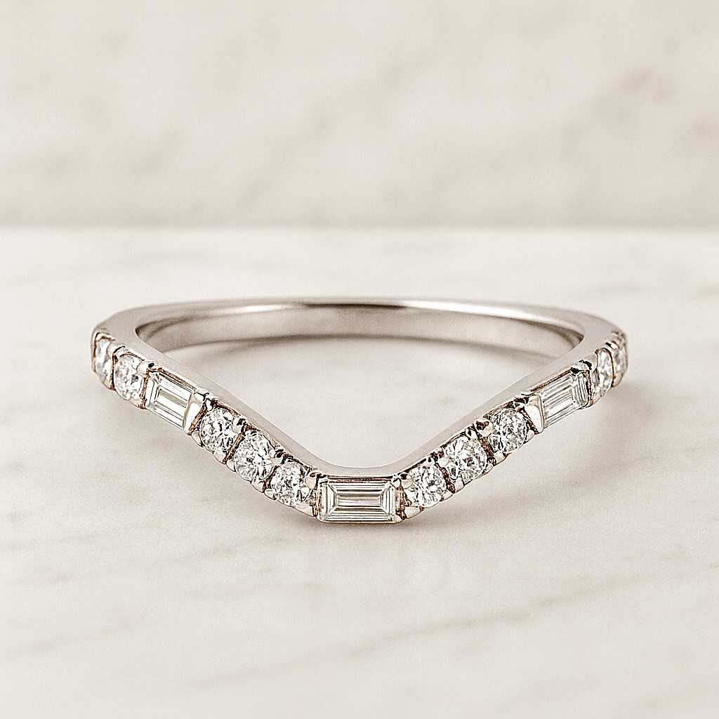 Marquise Diamond Ring Marquise Diamond Wedding Ring Alternating Marquise Round Diamond Ring Real Lab Grown Diamond Stackable Band for Women