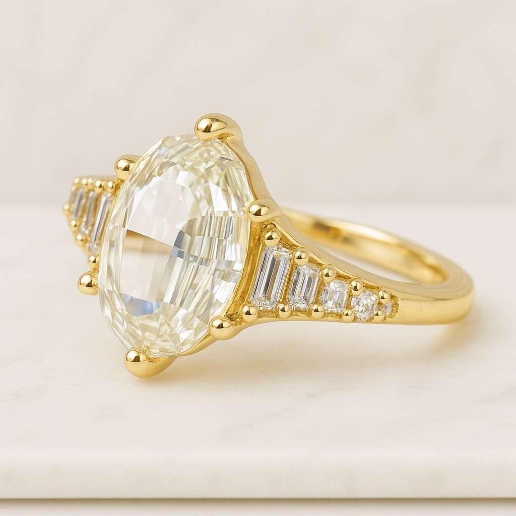 Marquise Diamond Ring Minimalist Promise Ring for Her Genuine Lab-Grown Diamond Ring Solitaire Ring for Wife Best Birthday Anniversary Gift