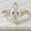 0.50 To 2.00 CT Marquise Lab-Grown Diamond Pave Engagement Ring