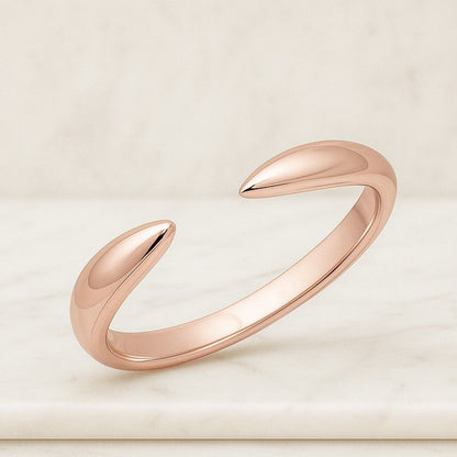 Marquise Emerald Ring 14k Solid Gold Half Eternity Band for Women Dainty Stacking Green Gemstone Ring Birthday Gift Jewelry for Her