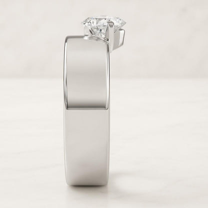 Marquise Engagement Ring Set Solitaire Marquise Ring with Matching Band