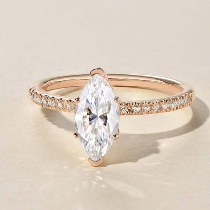 Marquise Half Eternity Diamond Ring