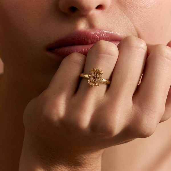 Marquise Lab Grown Diamond Cuff Ring Unique Marquise and Round Open Gap Ring Statement Ring
