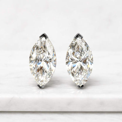 Marquise Lab Grown Diamond Stud Earrings
