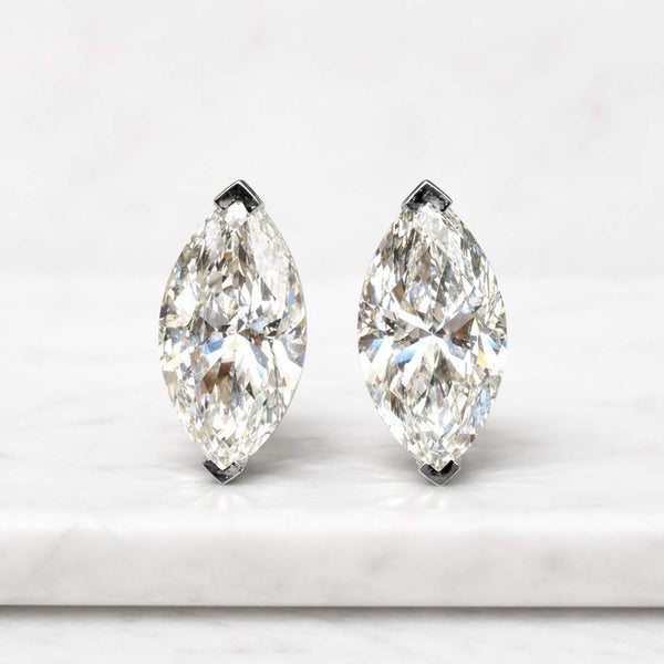 Marquise Lab Grown Diamond Stud Earrings