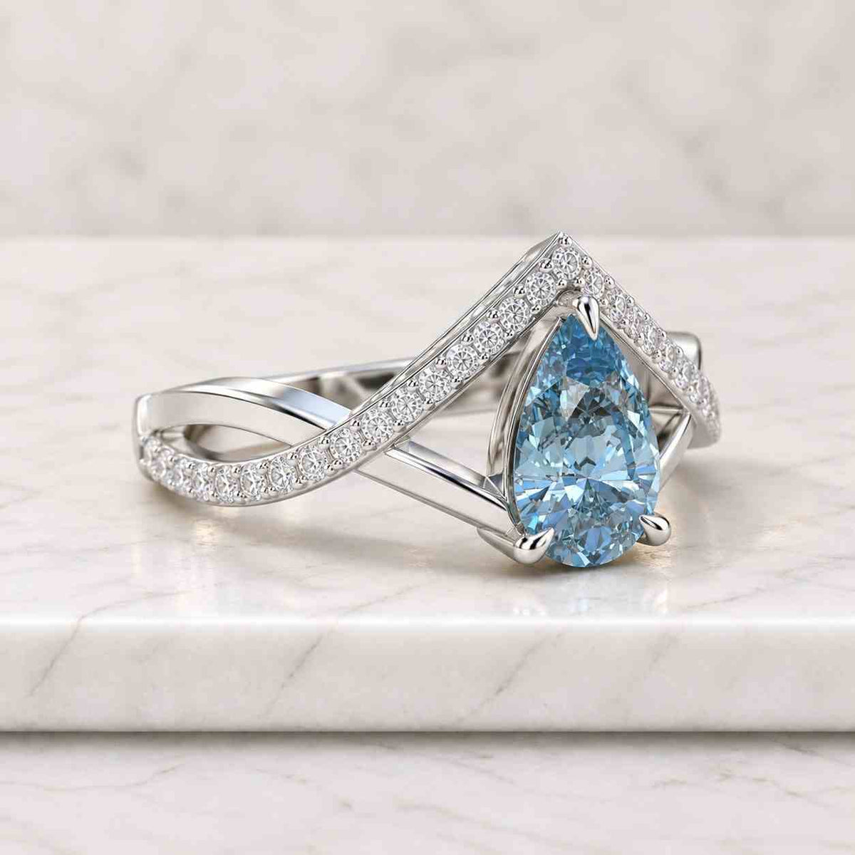 marquise lab grown diamond wedding ring set, vintage art deco matching band, luxurious anniversary ring set, handmade bridal jewelry
