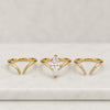Marquise Cut Lab Grown Diamond Gold Bridal Ring Set