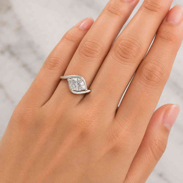 Marquise Ring E,VVS2 clarity Minimalist Ring Small East West Ring Lab Grown Diamond Ring Solitaire Ring for Her Marquise Engagement Ring
